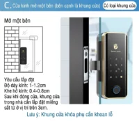 Hướng dẫn cách chọn khóa Smart Lock cho cửa kính một cánh mở một bên kèm yêu cầu lắp đặt chi tiết.