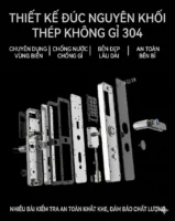 KENITSU TT62 8 Cấu tạo khóa điện tử Kenitsu TT62 với thiết kế đúc nguyên khối từ thép không gỉ 304, chống nước và chống rỉ sét hiệu quả.