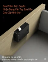 Khóa ngăn kéo vân tay bán dẫn cao cấp lắp đặt cho bàn giám đốc và lãnh đạo.