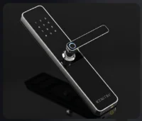 KENITSU TT62 11 Khóa cửa thông minh Kenitsu màu đen với thiết kế bo góc tinh tế và cảm biến vân tay hiện đại trên tay cầm.