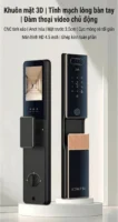 Khóa vân tay cửa gỗ Kenitsu HIG09 màu vàng đồng sang trọng.