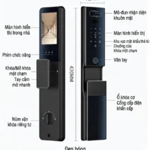 Chi tiết cấu tạo và tính năng khóa vân tay Kenitsu màu đen thông minh