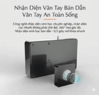 Công nghệ nhận diện vân tay bán dẫn 360 độ siêu nhạy trên khóa ngăn kéo thông minh Kenitsu.