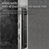 Khóa thông minh cửa nhôm kính wifi chống nước lắp đặt ngoài trời