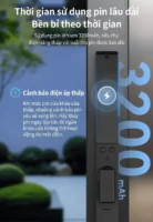 Pin sạc dung lượng 3200mAh và tính năng cảnh báo điện áp thấp của khóa cửa nhôm thông minh Kenitsu SR5.