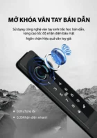 Công nghệ cảm biến mở khóa vân tay bán dẫn sinh trắc học siêu nhạy trên khóa cửa nhôm thông minh Kenitsu.