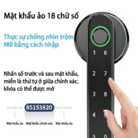 Chức năng mật khẩu ảo chống nhìn trộm khóa vân tay Kenitsu TC60