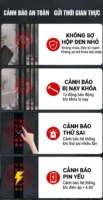 Bảng danh sách hệ thống cảnh báo an toàn thời gian thực thông minh tích hợp trên khóa cửa nhôm Kenitsu Elite