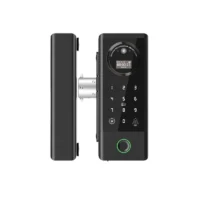 Cận cảnh mặt trước thiết kế sang trọng của khóa cửa kính cường lực thông minh Kenitsu SC6
