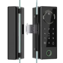 Khóa cửa kính cường lực vân tay khuôn mặt Kenitsu SC6 lắp đặt thực tế trên cửa kính