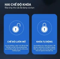 Khóa điện tử cửa kính Kenitsu SC6 hỗ trợ chế độ luôn mở và khóa tự động