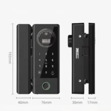 Bản vẽ thông số kích thước chi tiết của khóa cửa kính thông minh Kenitsu SC6