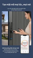 Khóa cửa nhôm công nghệ Wifi hỗ trợ tạo mật mã mở cửa từ xa qua điện thoại