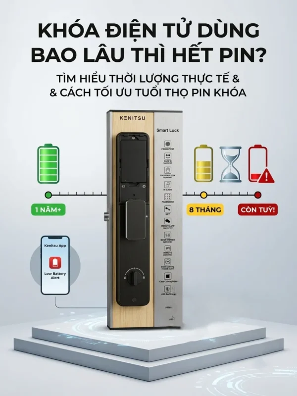 Khóa Điện Tử Dùng Bao Lâu Thì Hết Pin? 9 Khóa điện tử dùng bao lâu thì hết pin