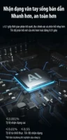 Bộ vi xử lý tích hợp chip AI nhận diện vân tay sống bán dẫn siêu tốc trên khóa cửa cổng Kenitsu Pro