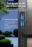Hệ thống khay pin và tính năng cảnh báo pin yếu của khóa vân tay cửa nhôm Kenitsu