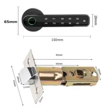 Thông số kích thước ruột khóa đơn điểm khóa vân tay Kenitsu TC60