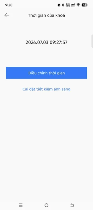 Các bước hiệu chỉnh mốc thời gian thực cho khóa cửa điện tử trên app ttlock