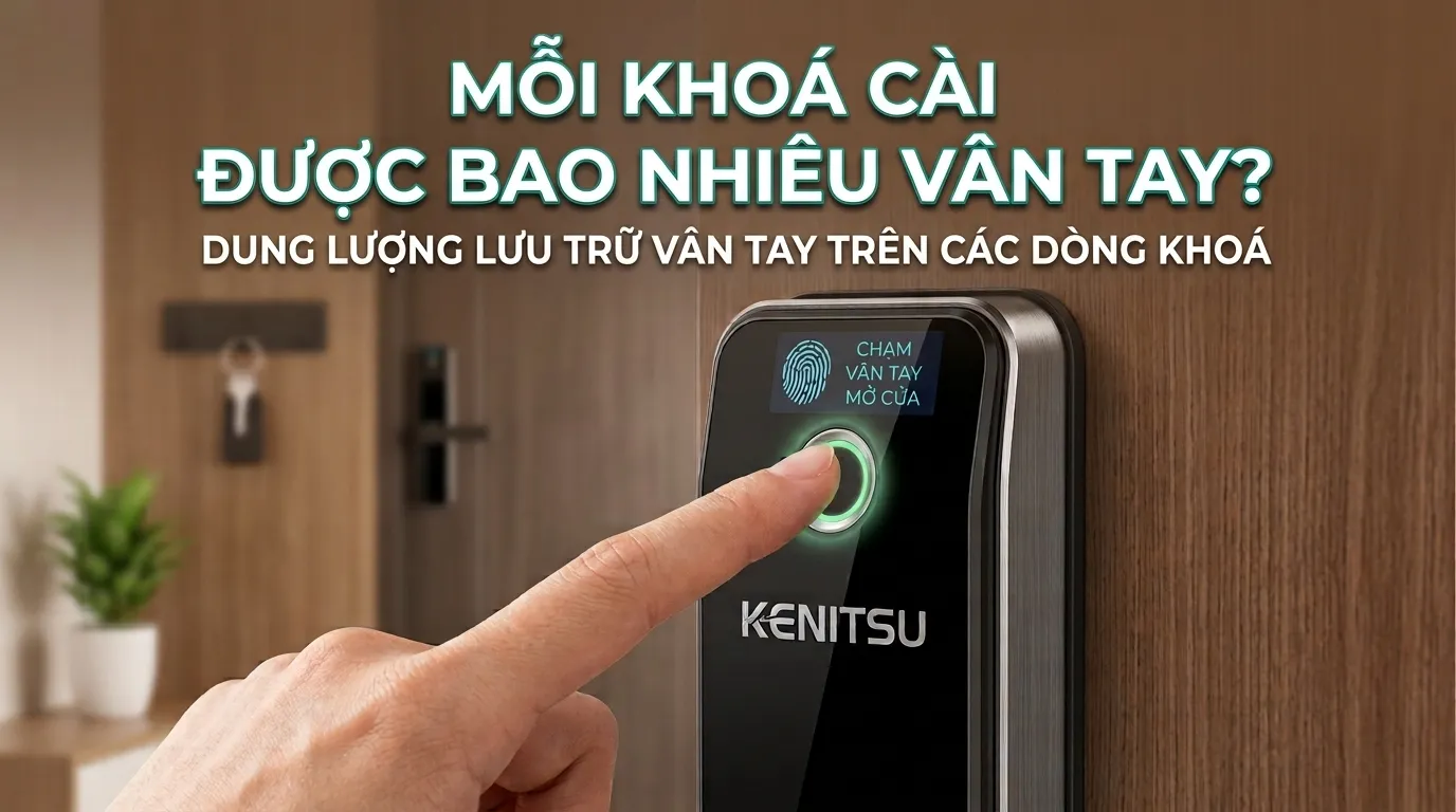 Khóa thông minh cài đặt được bao nhiêu vân tay Kenitsu