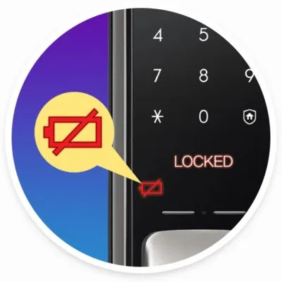 Khóa vân tay không nhận vân tay: 8 cách xử lý tại chung cư 3 Khóa điện tử Samsung hiển thị cảnh báo pin yếu