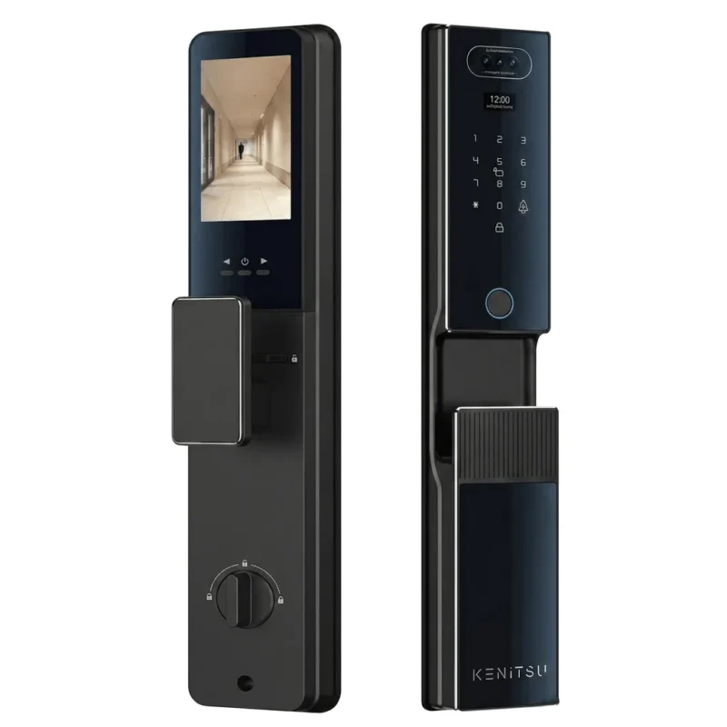 Sửa khóa cửa Samsung hay thay mới? Dấu hiệu nên đổi khóa sau 5 năm sử dụng 12 Khóa nhận diện khuôn mặt Kenitsu HIG09 màu đen cho cửa gỗ căn hộ