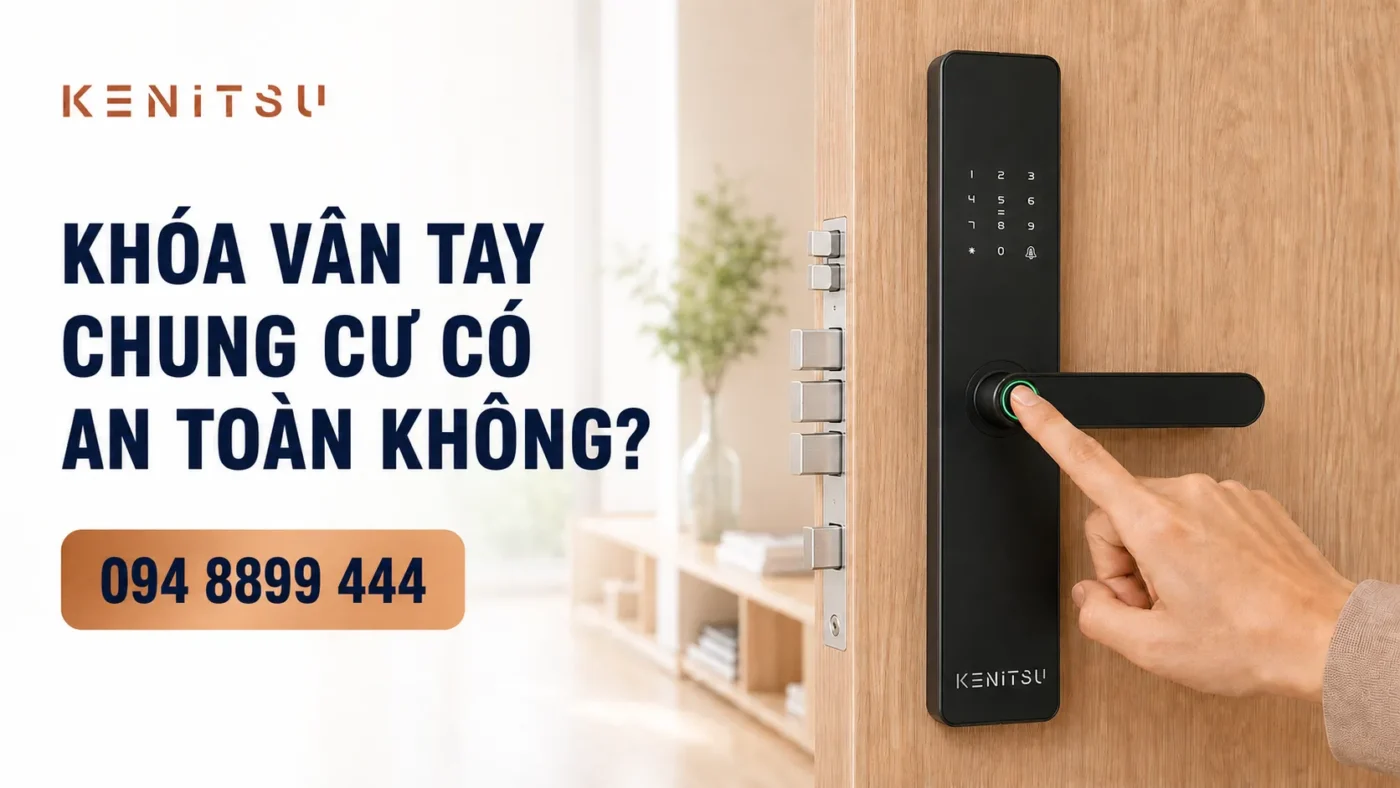 Khóa vân tay chung cư có an toàn không với khóa Kenitsu