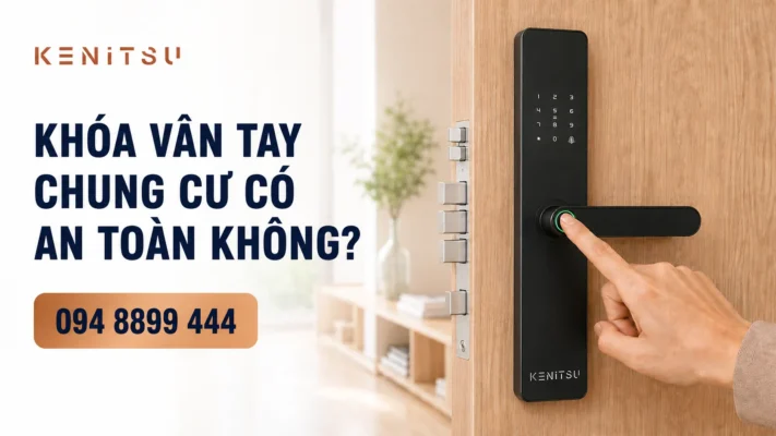 Khóa vân tay chung cư có an toàn không với khóa Kenitsu