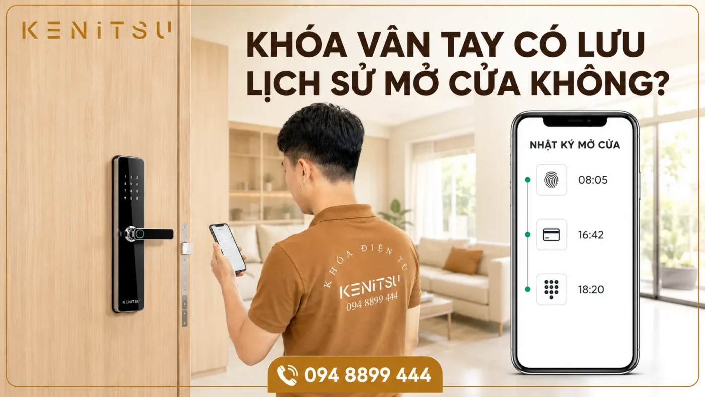 Khóa Vân Tay Có Lưu Lịch Sử Mở Cửa Không? 1 Khóa vân tay có lưu lịch sử mở cửa không – giải pháp Kenitsu