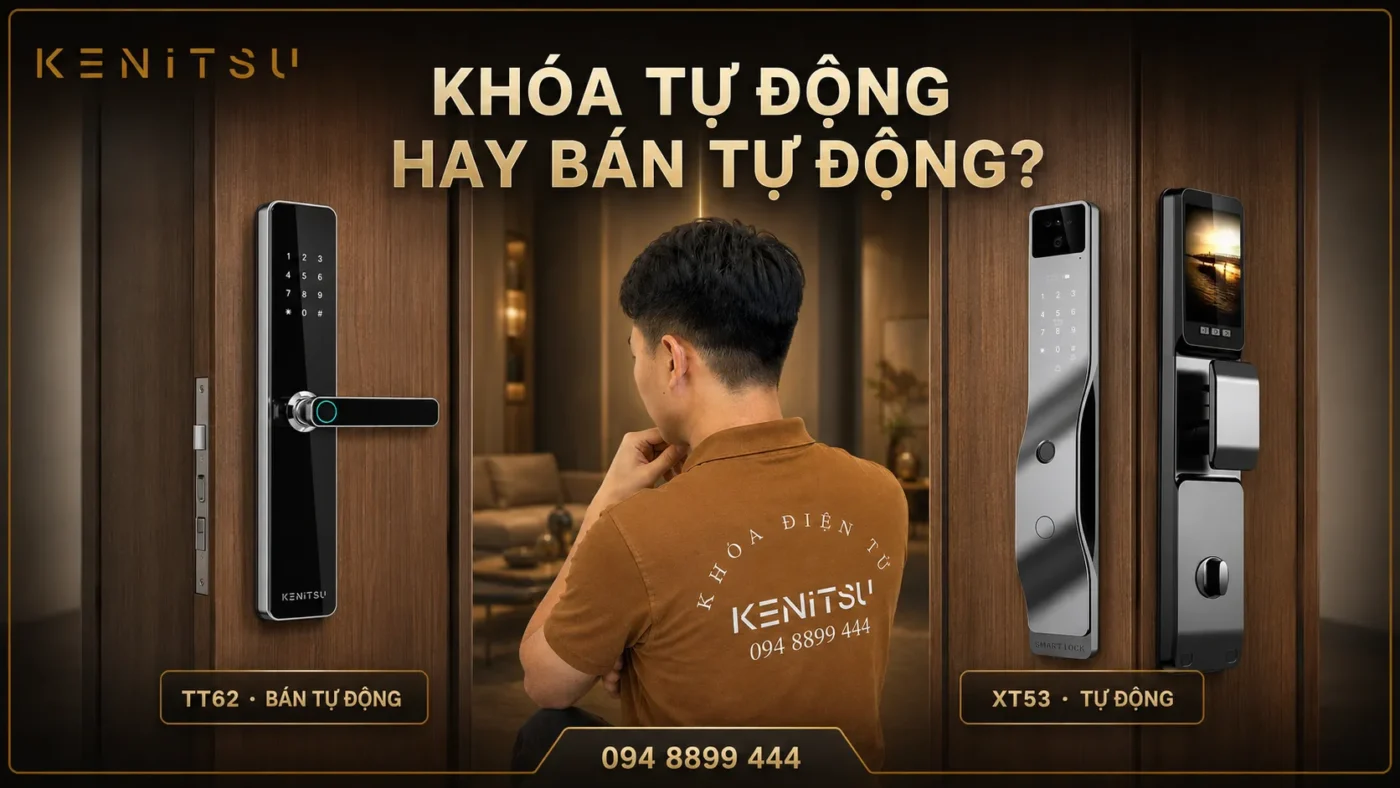 Khóa vân tay tự động hay bán tự động Kenitsu TT62 và XT53