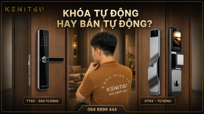 Khóa vân tay tự động hay bán tự động Kenitsu TT62 và XT53