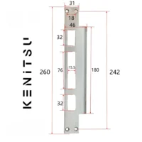RUỘT KHÓA VÂN TAY 9 Kích thước miệng đón ruột khóa vân tay Kenitsu.
