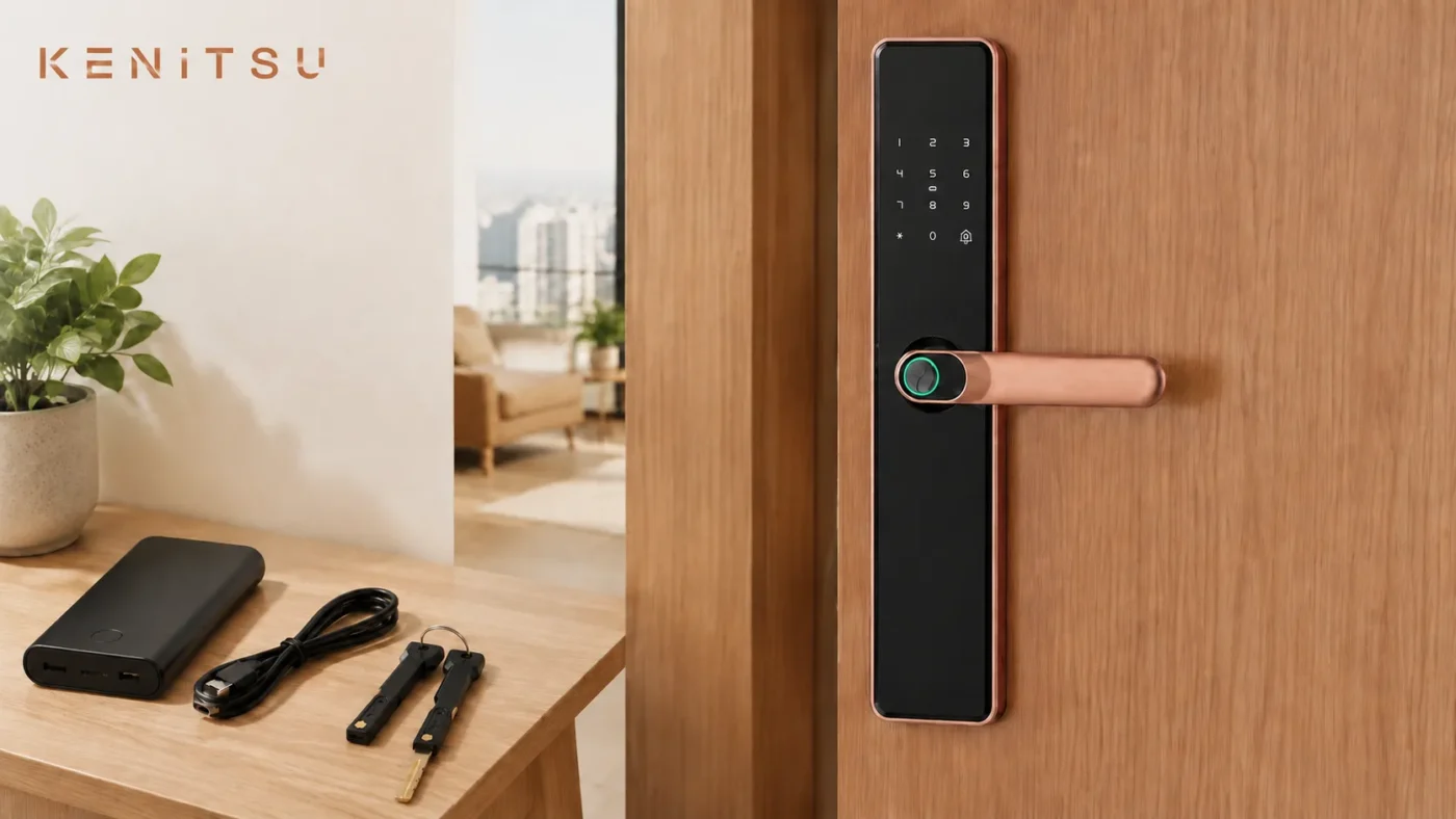 Nguồn khẩn cấp và chìa cơ dự phòng của khóa vân tay