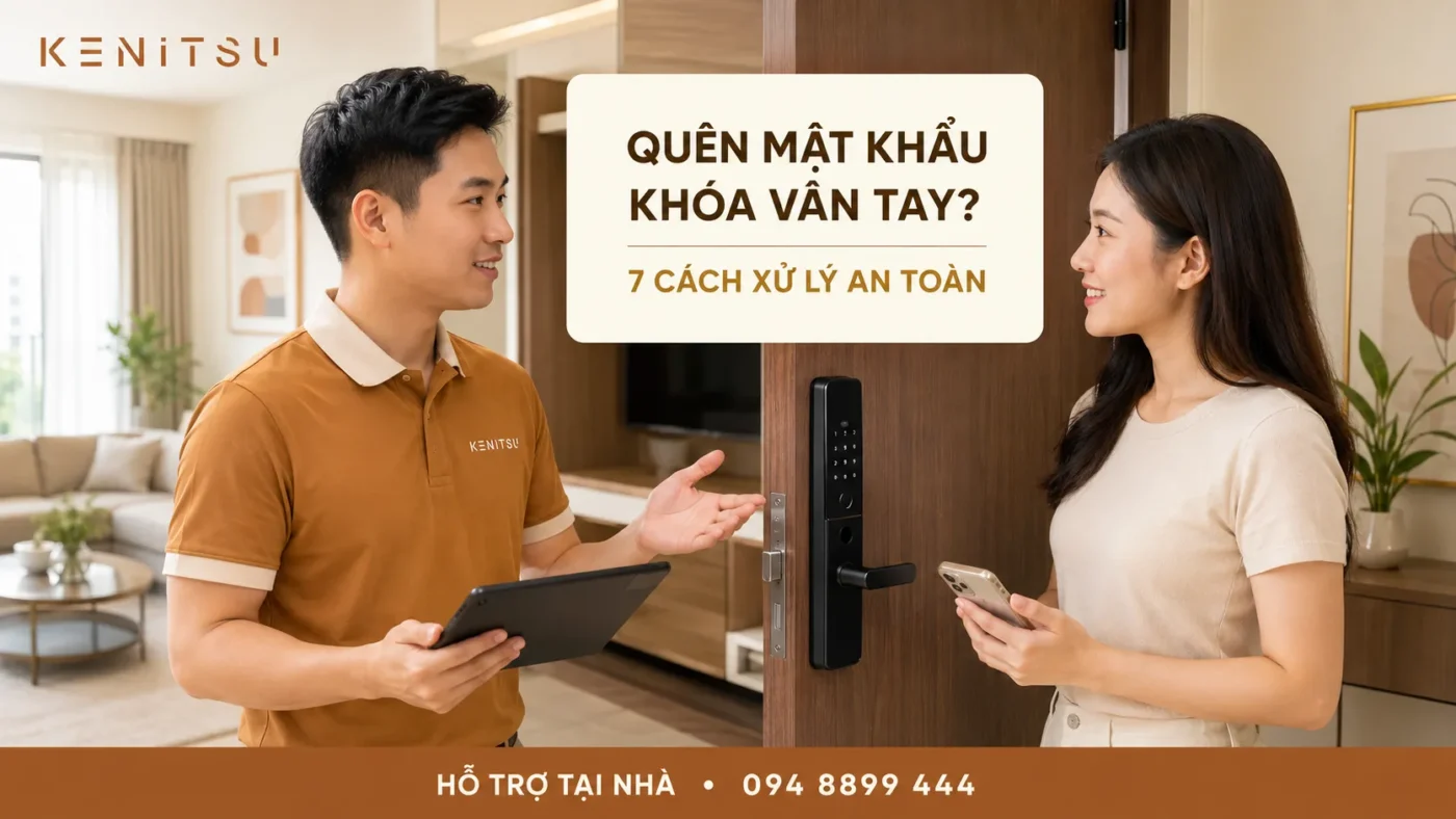 Quên mật khẩu khóa cửa vân tay và 7 cách xử lý an toàn