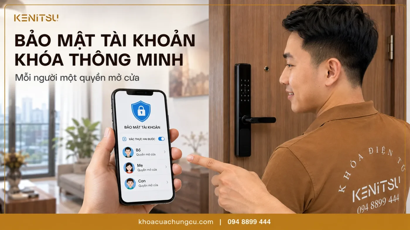 Kỹ thuật viên Kenitsu hướng dẫn bảo mật tài khoản khóa thông minh