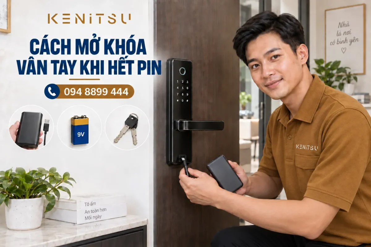 Cách mở khóa vân tay khi hết pin: 3 phương án an toàn 1 Cách mở khóa vân tay khi hết pin bằng ba phương án dự phòng