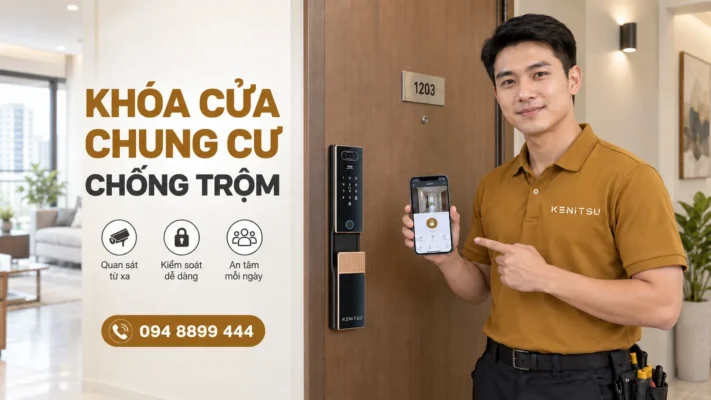 Khóa cửa chung cư chống trộm Kenitsu