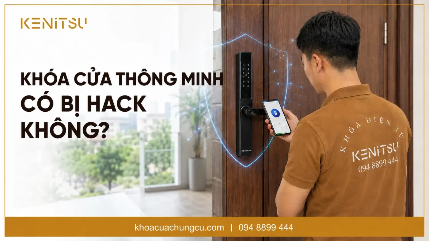 Khóa cửa thông minh có bị hack không – giải pháp bảo mật Kenitsu