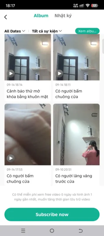 Khóa cửa chung cư chống trộm: 9 tiêu chí chọn an tâm 9 Nhật ký camera và cảnh báo khóa cửa chung cư