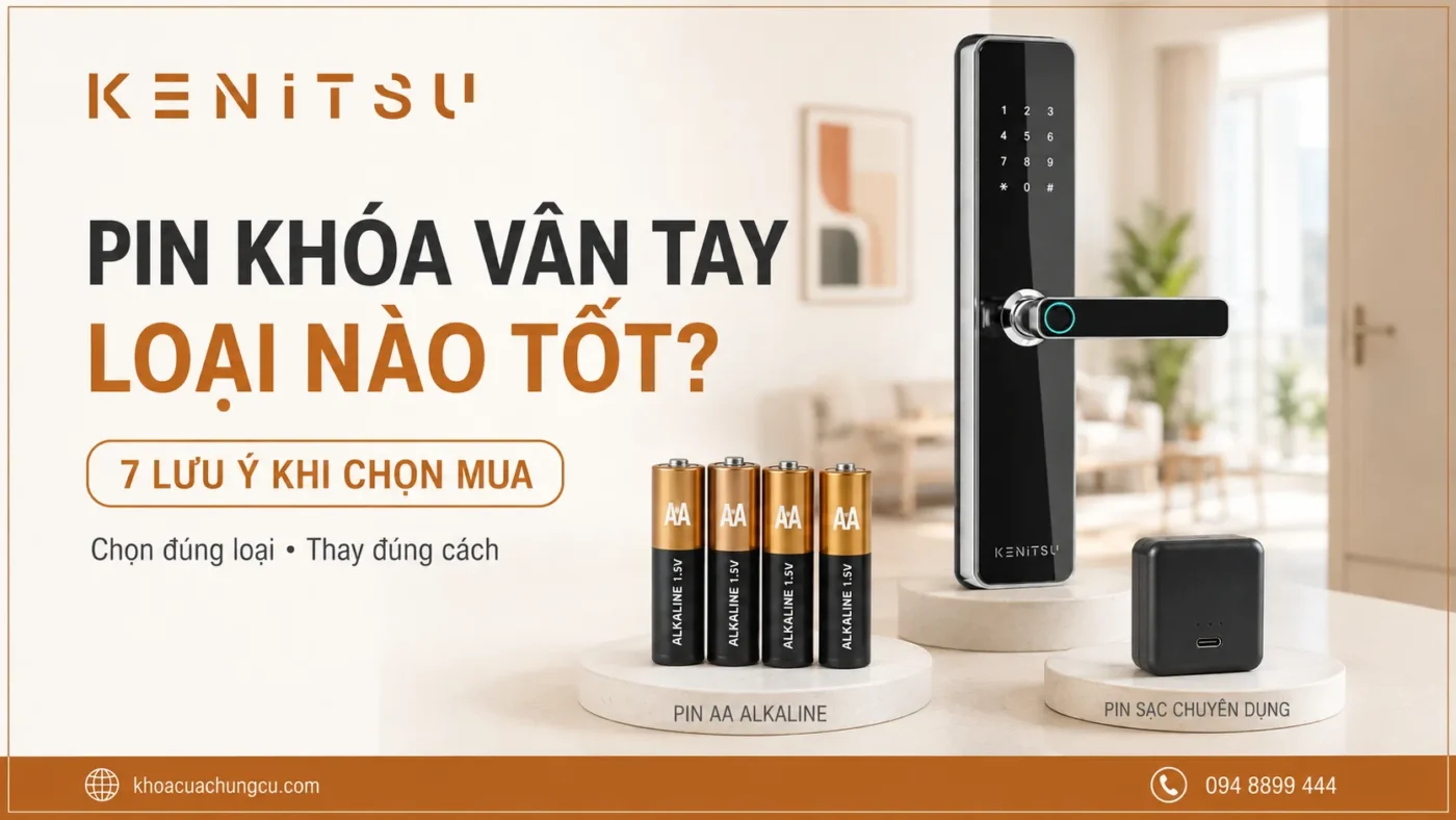 Pin khóa vân tay loại nào tốt với pin AA Alkaline và bộ pin sạc chuyên dụng