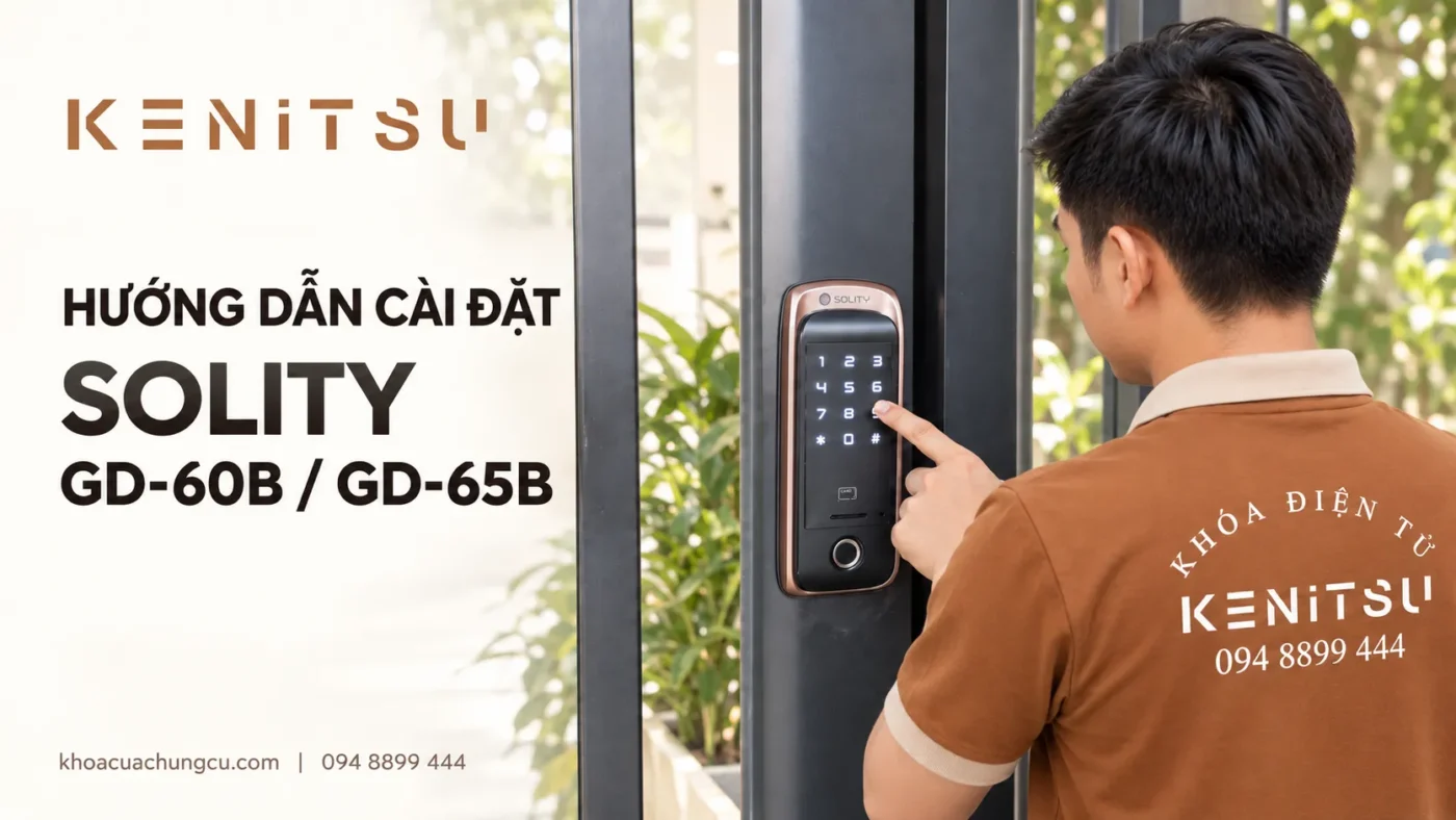 Cài đặt khóa Solity GD-60B, GD-65B: Hướng dẫn chi tiết 1 Hướng dẫn cài đặt khóa Solity GD-60B, GD-65B cùng kỹ thuật viên Kenitsu.