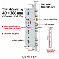 Thân khóa Kenitsu 40x388 phiên bản lưỡi gà đồng và miệng đón.